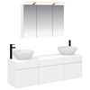 vidaXL Ensemble d'armoire de salle de bain 4 pc Blanc