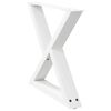 vidaXL Pieds de table basse 2 pièces Blanc 50 x (42-43,3) cm Acier