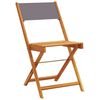 vidaXL Chaises de jardin pliantes lot de 4 tissu et bois massif
