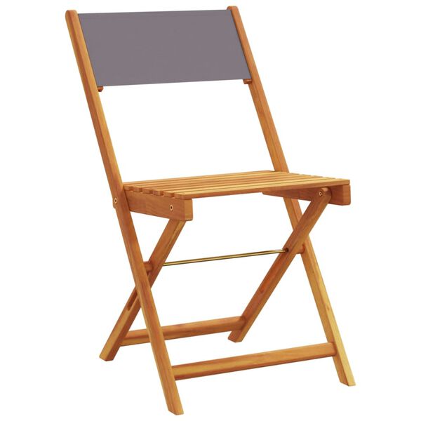 vidaXL Chaises de jardin pliantes lot de 4 tissu et bois massif