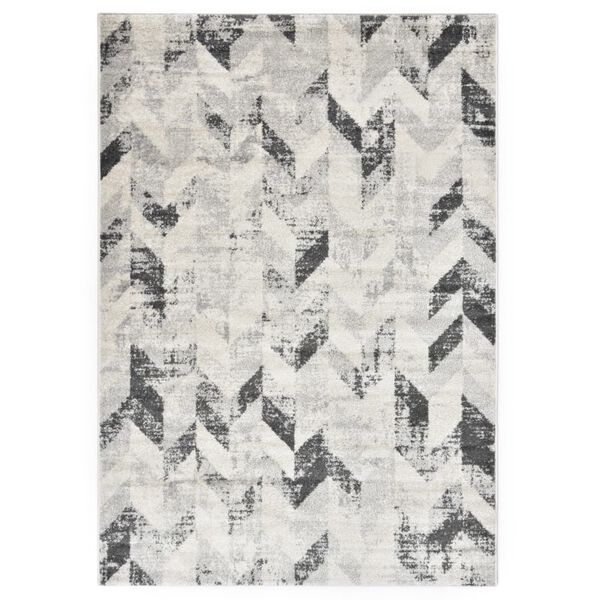 vidaXL Tapis Gris et blanc 120x170 cm PP