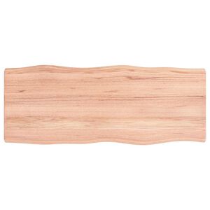 vidaXL Dessus de table bois massif trait&eacute; bordure assortie