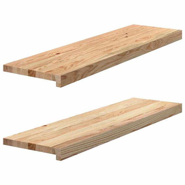 vidaXL Appuis de fen&ecirc;tre 2 pcs non trait&eacute; 90x30x2 cm bois ch&ecirc;ne massif