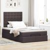 VidaXL Cadre de lit ottoman avec matelas marron fonc&eacute; 120x190 cm tissu