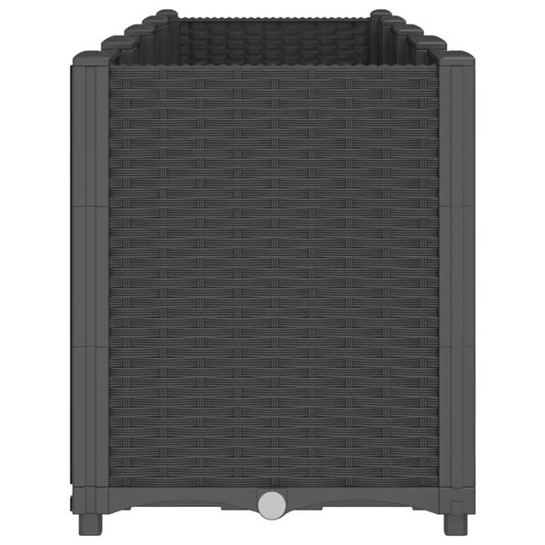 vidaXL Jardini&egrave;re noir 160x40x53 cm polypropyl&egrave;ne