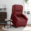 vidaXL Fauteuil inclinable Rouge bordeaux Similicuir