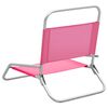 vidaXL Chaises de plage pliables lot de 2 Rose Tissu