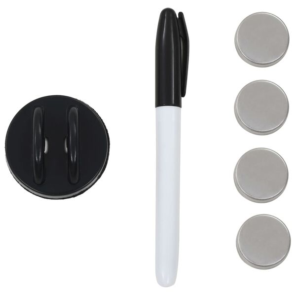 vidaXL Tableau blanc magn&eacute;tique mural en verre 60 x 20 cm