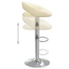 vidaXL Tabouret de bar Cr&egrave;me Similicuir