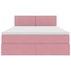 vidaXL Lit de Rangement avec matelas Rose 140 x 190 cm Velours