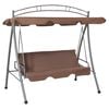 vidaXL Balancelle convertible d'ext&eacute;rieur avec auvent Caf&eacute;