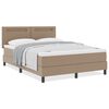 vidaXL Lit &agrave; ressorts avec matelas Cappuccino 140 x 200 cm Simili cuir