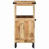vidaXL Chariot de cuisine Marron 55 x 40 x 80 cm Bois de mangue massif