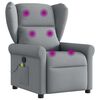 vidaXL Fauteuil de massage inclinable Gris clair Tissu
