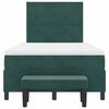 vidaXL Lit &agrave; ressorts avec matelas Vert fonc&eacute; 120 x 190 cm Velours