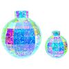 vidaXL Boule de No&euml;l LED prismatique et iridescente 2 pc Multicolore