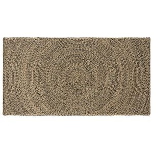 vidaXL Tapis de surface Naturel et noir 60 x 110 cm Jute