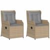 vidaXL Banc de jardin 2 pc Beige polyrotin
