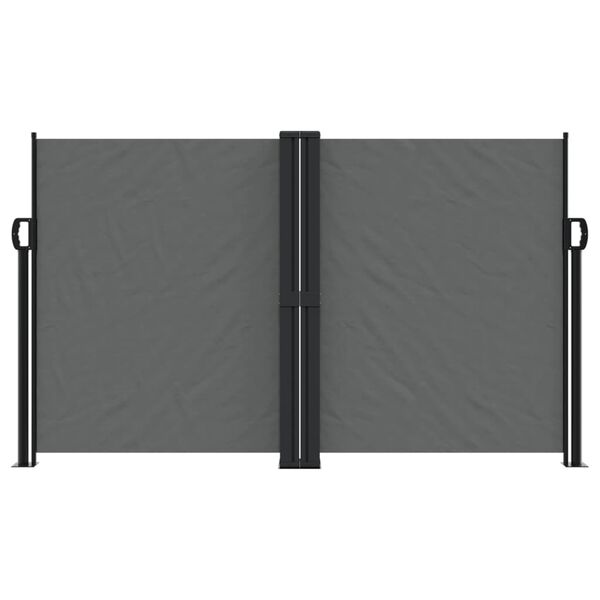 vidaXL Auvent latéral rétractable anthracite 140x1200 cm