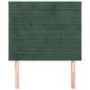 vidaXL T&ecirc;te de lit Vert fonc&eacute; 80x5x118/128 cm Velours