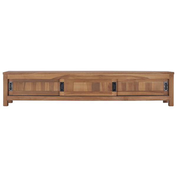 vidaXL Meuble TV 150 x 30 x 30 cm Bois de teck massif
