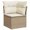 vidaXL Salon de jardin avec coussins 8 pcs beige r&eacute;sine tress&eacute;e