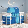 vidaXL Lit mezzanine enfants avec tunnel sans matelas bleu 90x190 cm