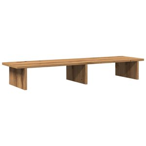 vidaXL Support de moniteur ch&ecirc;ne artisanal 100x27x15cm bois ing&eacute;nierie