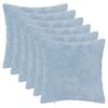 vidaXL Housse de coussin 6 pc HEERLEN Bleu clair 40 x 40 cm