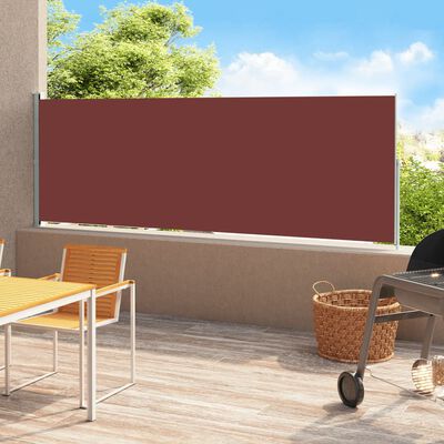 vidaXL Auvent latéral rétractable de patio 180x500 cm Marron