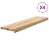 vidaXL Marches d'escalier 4pcs non trait&eacute; 100x30x2cm bois ch&ecirc;ne massif