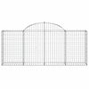 vidaXL Paniers &agrave; gabions arqu&eacute;s 20 pcs 200x30x80/100 cm Fer galvanis&eacute;