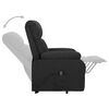vidaXL Fauteuil Noir Tissu