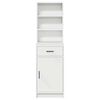 vidaXL Haut Armoire Blanc 40 x 40,5 x 135 cm Bois d'ingénierie