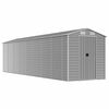 vidaXL Abri de jardin gris clair 191 x 725 x 198 cm en acier galvanis&eacute;