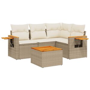 vidaXL Patio Sofa Set 5 place Beige and Cream