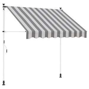 vidaXL Auvent r&eacute;tractable manuel Anthracite et blanc 350 cm