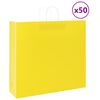 vidaXL Sacs en papier 50 pcs avec poign&eacute;es jaune 54x15x49 cm