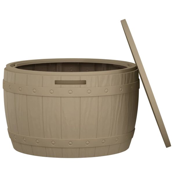 vidaXL Boîte de rangement de jardin 3 en 1 marron clair polypropylène