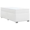 vidaXL Sommier &agrave; lattes de lit avec matelas Blanc 100x200cm Similicuir