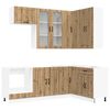 vidaXL Unit&eacute; de cuisine LUCCA 8 pc Ch&ecirc;ne artisanal Bois d'ing&eacute;nierie