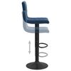 vidaXL Tabourets de bar lot de 2 bleu velours