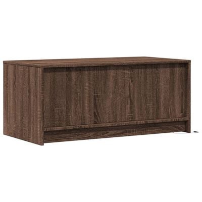 vidaXL Table basse avec lumières LED chêne marron bois d'ingénierie