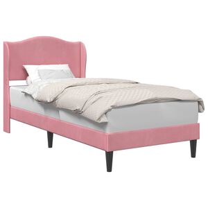 vidaXL Cadre de lit avec t&ecirc;te de lit Rose 80 x 200 cm Velours