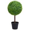 vidaXL Plante de buis artificiel avec pot Forme de boule Vert 50 cm
