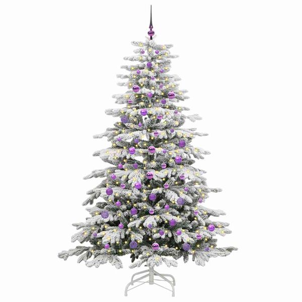 vidaXL Sapin de No&euml;l Artificiel &agrave; Branches Articul&eacute;es Blanc 210 cm