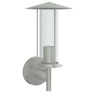 vidaXL Applique murale d'ext&eacute;rieur argent&eacute; acier inoxydable