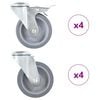 vidaXL 8 pcs Roulettes pivotantes &agrave; trou de boulon 100 mm