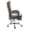 vidaXL Chaise de bureau Taupe Tissu