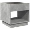 vidaXL Table de chevet avec LED infini gris béton 50x50x50 cm